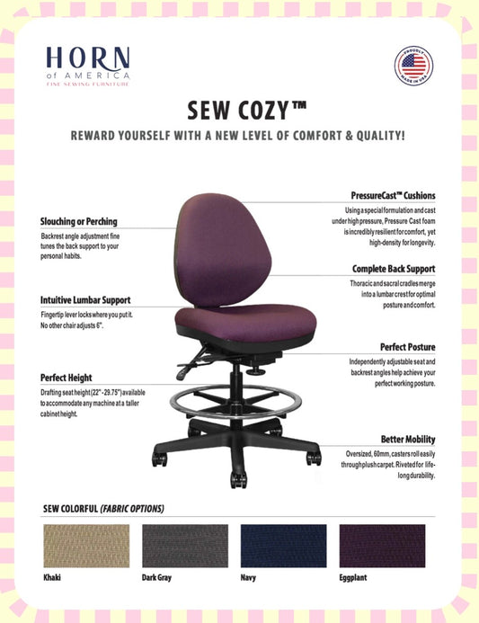 Sew Cozy Drafting Chair