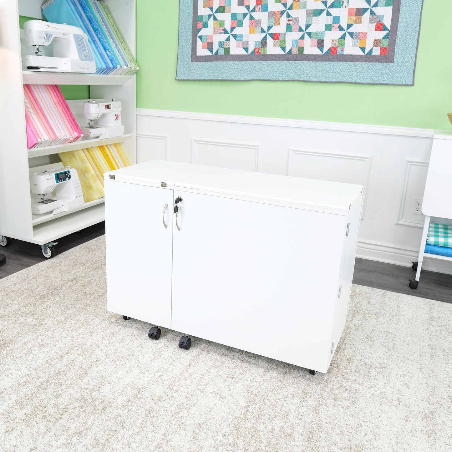 Wallaby Dual Rail Electric Lift Sewing Cabinet **Free Kiwi with Purchase Extended through October 15th**