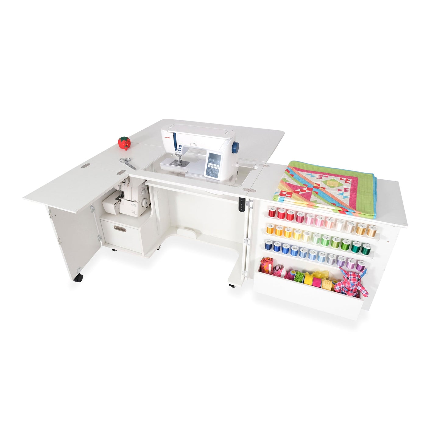 Wallaby Dual Rail Electric Lift Sewing Cabinet **Free Kiwi with Purchase Extended through October 15th**
