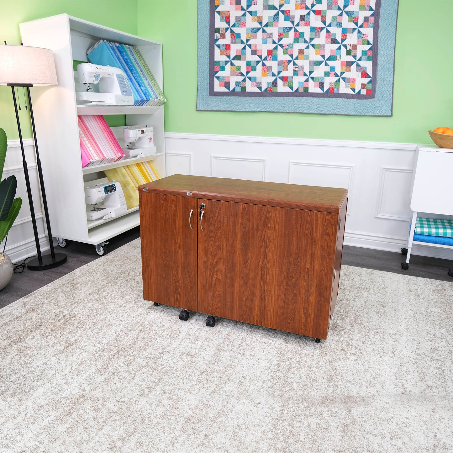 Wallaby Dual Rail Electric Lift Sewing Cabinet **Free Kiwi with Purchase Extended through October 15th**