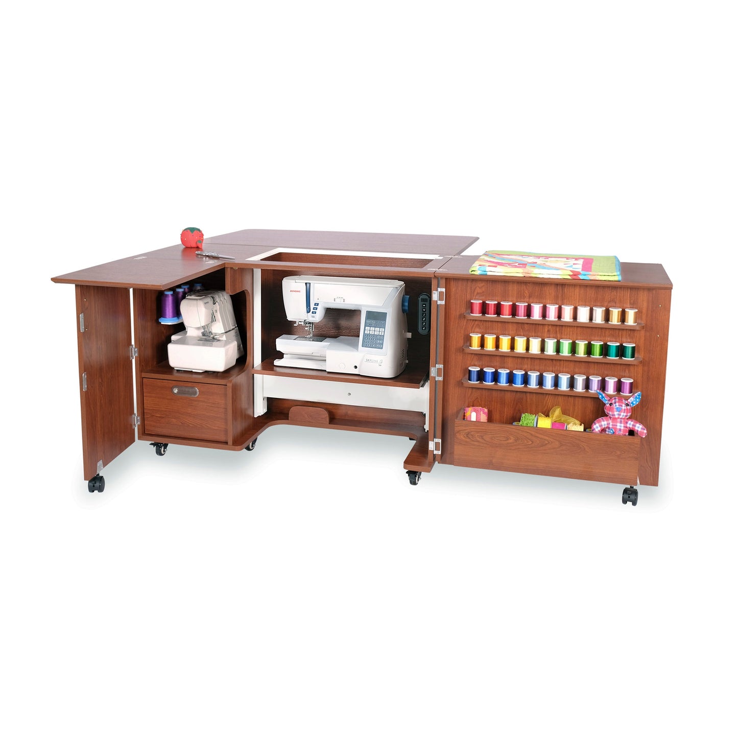 Wallaby Dual Rail Electric Lift Sewing Cabinet **Free Kiwi with Purchase Extended through October 15th**