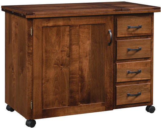 Timberside Woodworking 103-SD Single Door Sewing Cabinet Closed