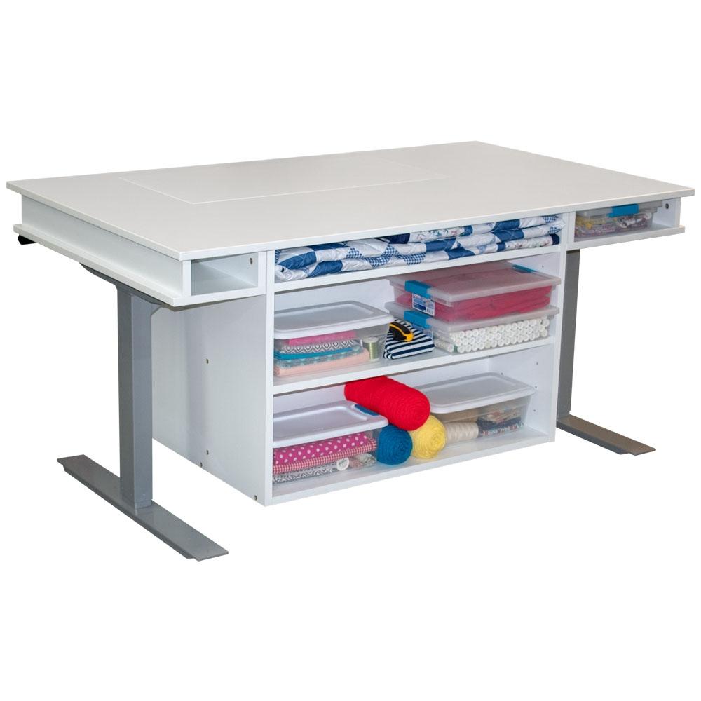 Standing height top sewing table