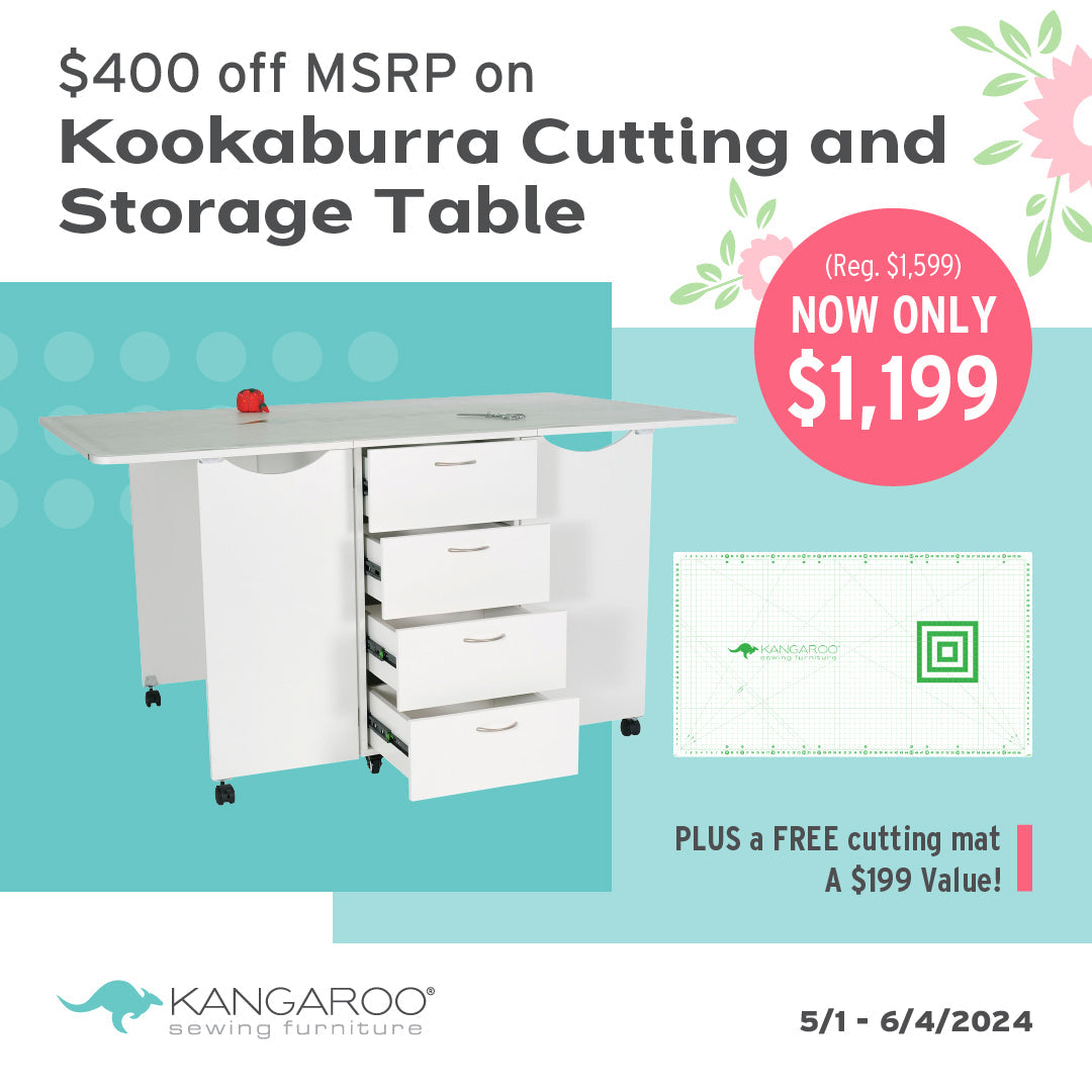 FREE cutting mat with purchase of Kookaburra Cutting Table