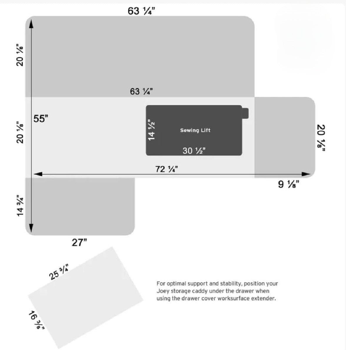 Kangaroo & Joey XL Electric Lift Sewing Cabinet ***Free Daylight Company Floor Lamp with Purchase through 1/1/26***