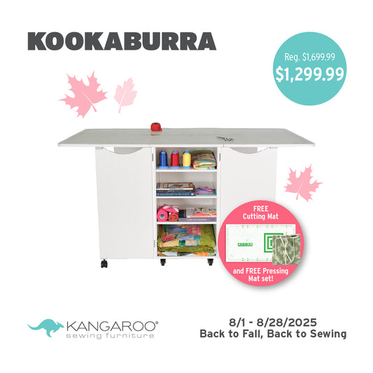KOOKABURRA CUTTING TABLE  **Special Free Cutting Mat & Pressing Pad through August 28**