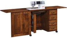 Timberside Woodworking 103-SD Single Door Sewing Cabinet Open