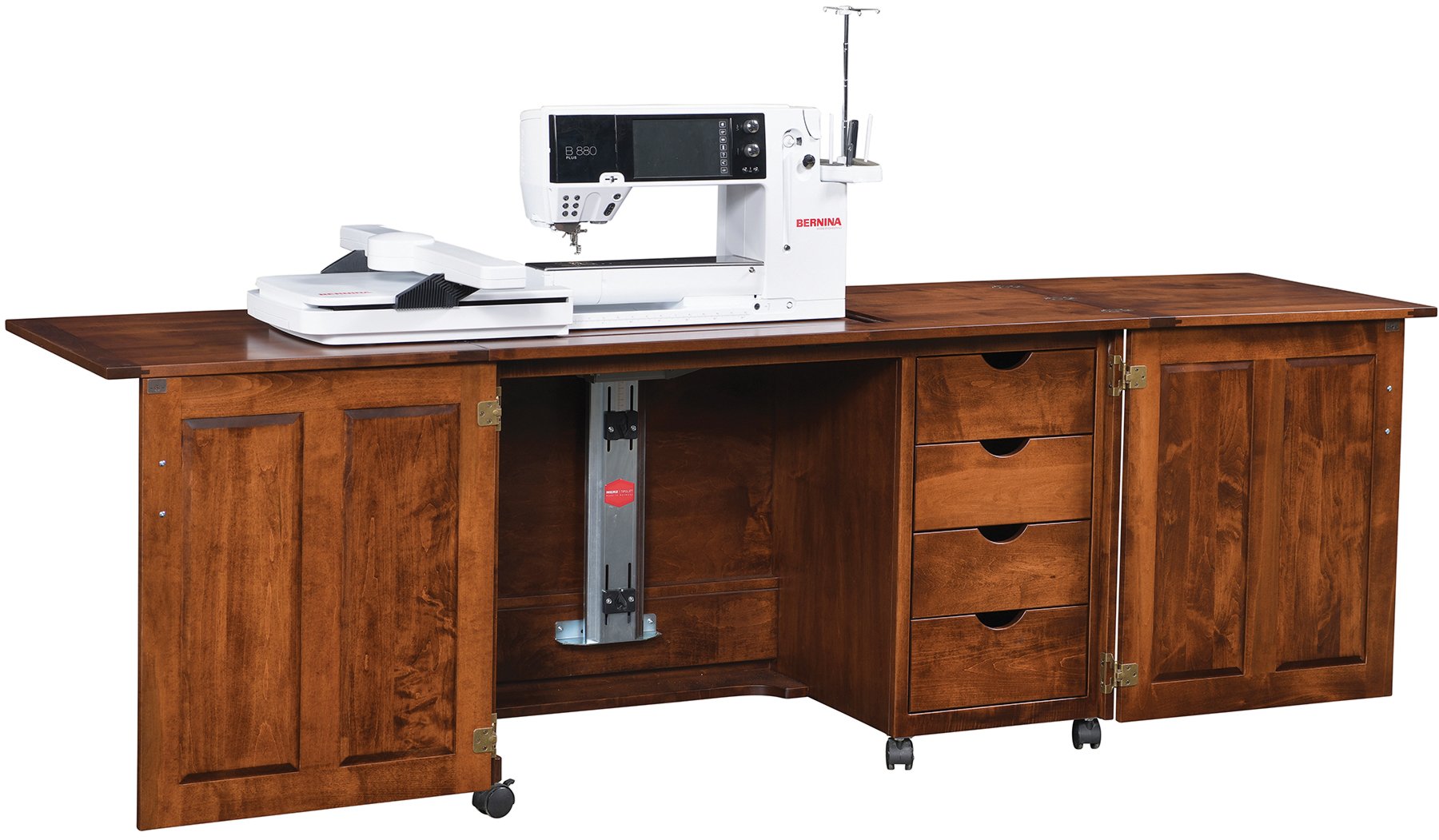 She Table Timberside Woodworking 104-DD Double Door – She Sewing Tables