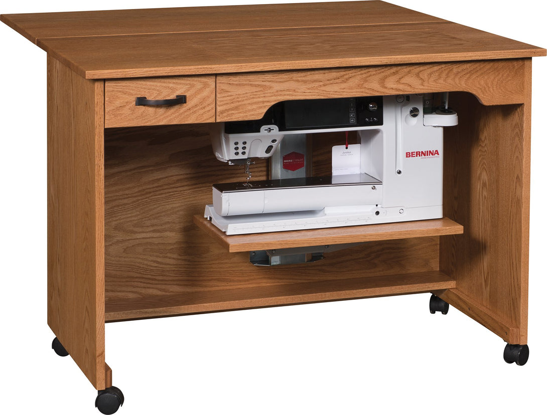 Yoder's Woodworking Deluxe Sewing Table with Serger Lift 909 Amish Fur –  She Sewing Tables