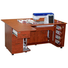 Horn Model 8080 Sewing Cabinet Sunset maple color
