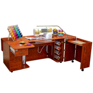 Horn Model 8090 Sewing Cabinet Sunset Maple