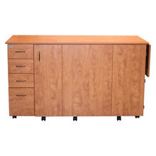 Horn 8479 Tall Combo Sewing / Quilting Cabinet, Sunrise Maple closed