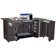 Horn 8479 Tall Combo Sewing / Quilting Cabinet Grey, front