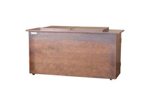 Flat Ridge Furniture 165A Sewing Cabinet with Serger and Extensions. Back view. Amish sewing furniture