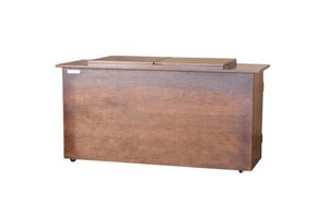 Flat Ridge Furniture 165A Sewing Cabinet with Serger and Extensions. Back view. Amish sewing furniture