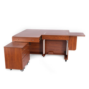 Kangaroo and Joey II Sewing Cabinet with Three Drawers Teak