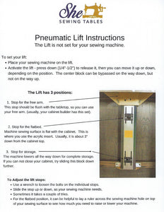 Pneumatic Lift Instructions