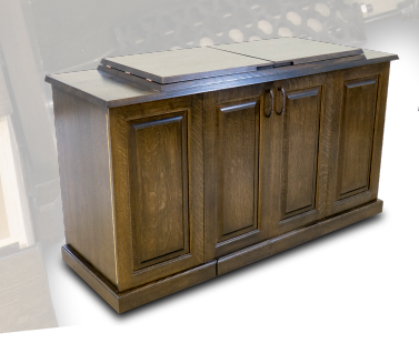 Yoder's Woodworking Deluxe Sewing Table with Serger Lift 909 Amish Furniture - She Sewing Tables