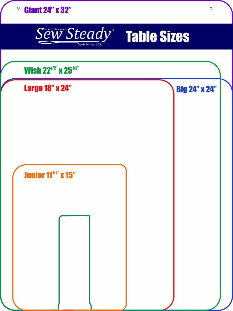 NEW GIANT WISH - Sew Steady Extension Table to fit BROTHER Sewing Machine  24x32