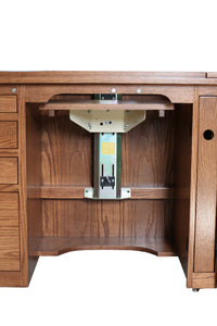 Flat Ridge Furniture Sewing Cabinet 151, lift detail. Amish made.