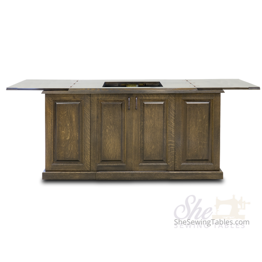 Yoder's Woodworking Deluxe Sewing Table with Serger Lift 909 Amish Furniture