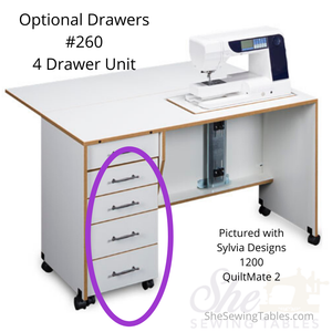 Sylvia Designs Sewing Unit with 4 Drawers #260 - She Sewing Tables