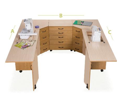 Sylvia Designs Multi Combo Cabinet Model U2810 - She Sewing Tables