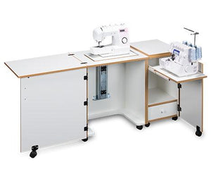 Sylvia Designs Compact Sewing Machine & Serger Cabinet-1000 - She Sewing Tables