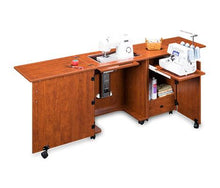 Sylvia Designs Compact Sewing Machine & Serger Cabinet-1000 - She Sewing Tables