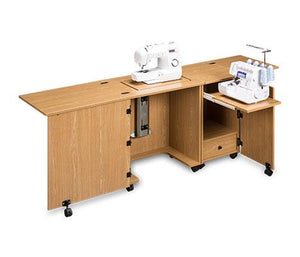 Sylvia Designs Compact Sewing Machine & Serger Cabinet-1000 - She Sewing Tables